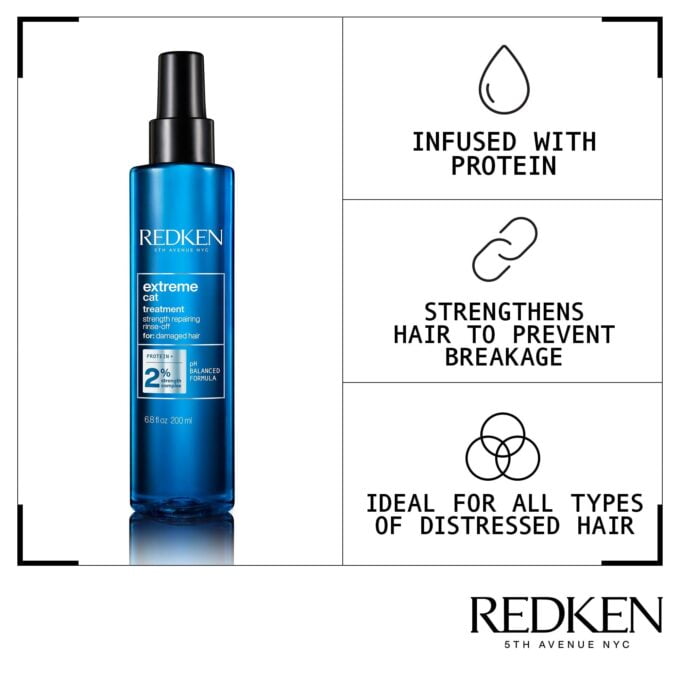 Redken Extreme Cat Protein Reconstructing Hair Treatment Spray 200ml Halo Hair & Skin - khdskinhairbeautyau.com