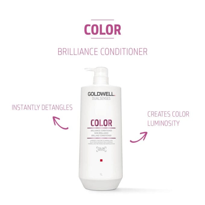 Goldwell Dualsenses Color Brilliance Conditioner 1000ml Halo Hair & Skin - khdskinhairbeautyau.com