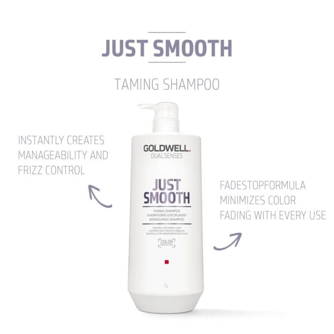 Goldwell Dualsenses Just Smooth Taming Shampoo 1000ml Halo Hair & Skin - khdskinhairbeautyau.com