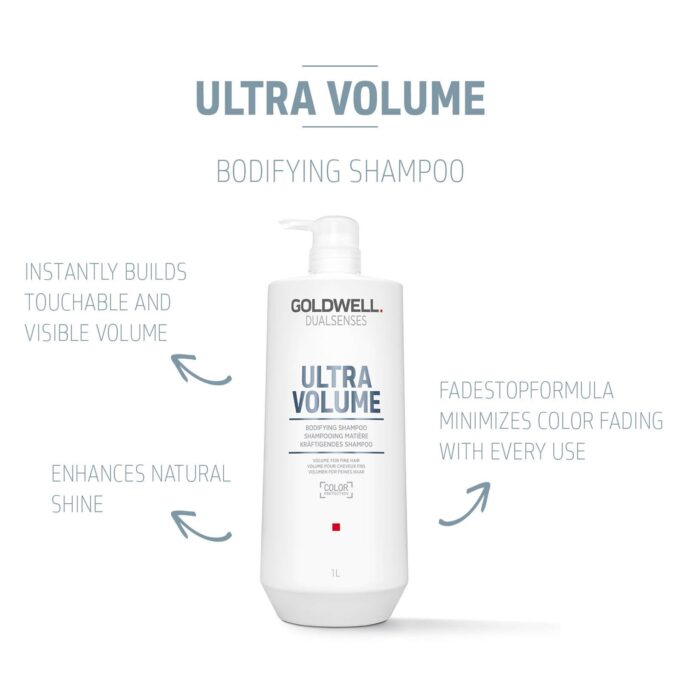 Goldwell Dualsenses Ultra Volume Bodifying Shampoo 1000ml Halo Hair & Skin - khdskinhairbeautyau.com