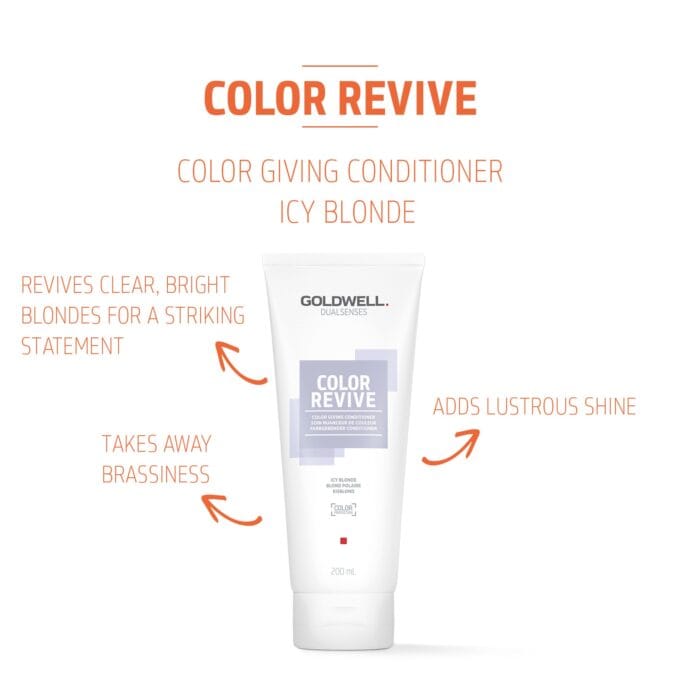 Goldwell Dualsenses Color Revive Conditioner - Icy Blonde 200ml Halo Hair & Skin - khdskinhairbeautyau.com