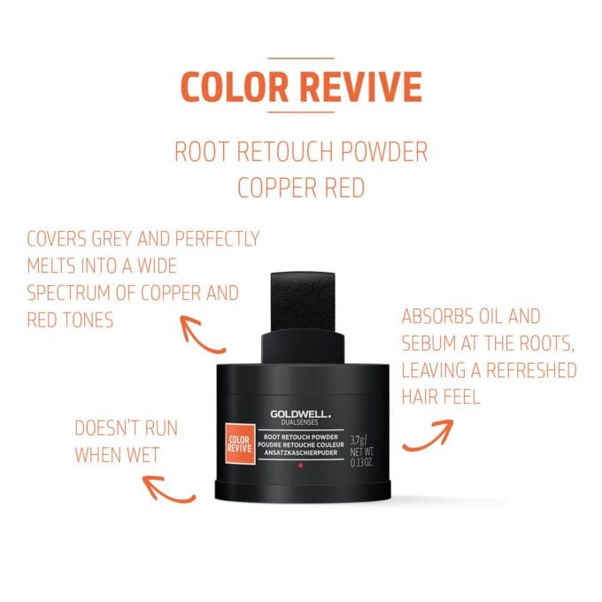 Goldwell Dualsenses Color Revive Root Retouch Powder - Copper Red 3.7g Halo Hair & Skin - khdskinhairbeautyau.com