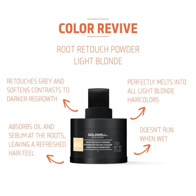 Goldwell Dualsenses Color Revive Root Retouch Powder - Light Blonde 3.7g Halo Hair & Skin - khdskinhairbeautyau.com