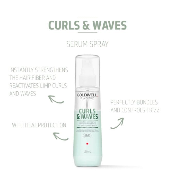 Goldwell Dualsenses Curls & Waves Hydrating Serum Spray 150ml Halo Hair & Skin - khdskinhairbeautyau.com