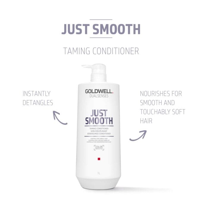 Goldwell Dualsenses Just Smooth Taming Conditioner 1000ml Halo Hair & Skin - khdskinhairbeautyau.com