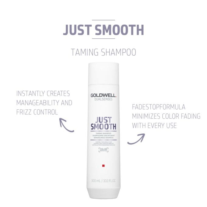 Goldwell Dualsenses Just Smooth Taming Shampoo 300ml Halo Hair & Skin - khdskinhairbeautyau.com