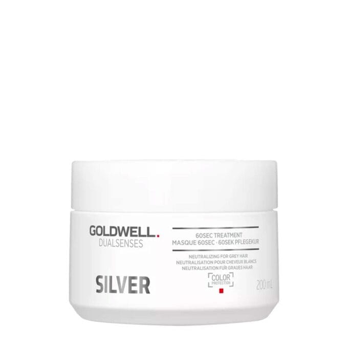 Goldwell Dualsenses Silver 60 Second Treatment 200ml Halo Hair & Skin - khdskinhairbeautyau.com