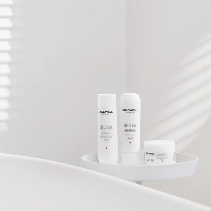 Goldwell Dualsenses Silver 60 Second Treatment 200ml Halo Hair & Skin - khdskinhairbeautyau.com