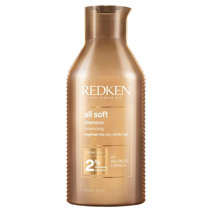 Redken All Soft Shampoo 500ml Halo Hair & Skin - khdskinhairbeautyau.com