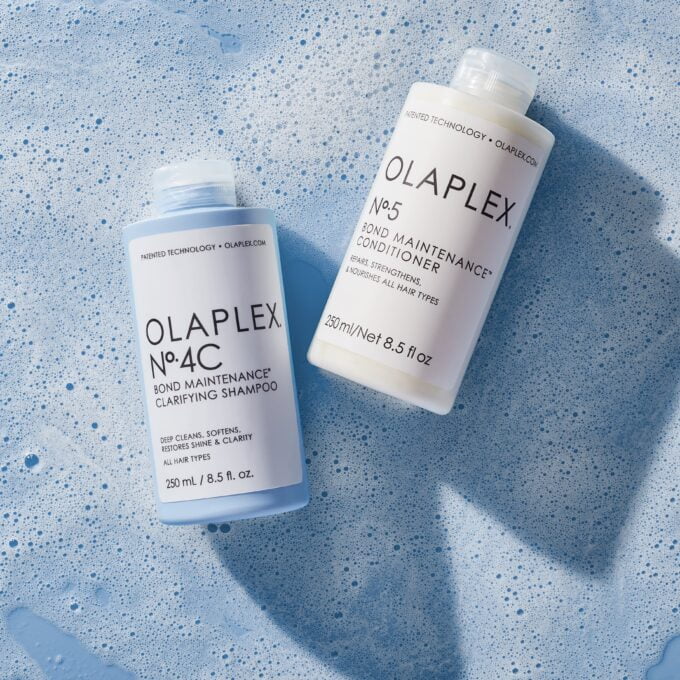 Olaplex No.4C Bond Maintenance Clarifying Shampoo 250ml and No.5 Conditioner 250ml Bundle Halo Hair & Skin - khdskinhairbeautyau.com