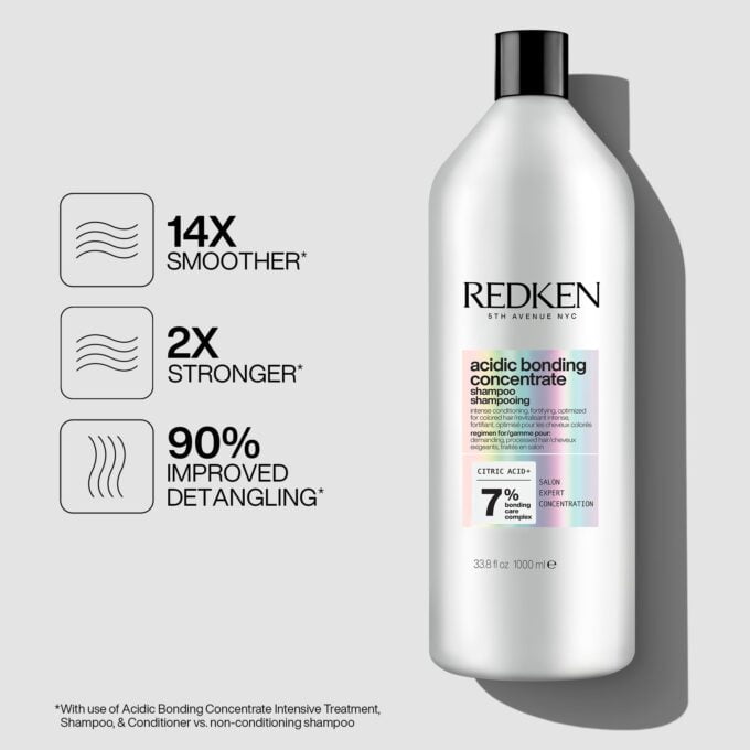 Redken Acidic Bonding Concentrate Shampoo 1000ml Halo Hair & Skin - khdskinhairbeautyau.com
