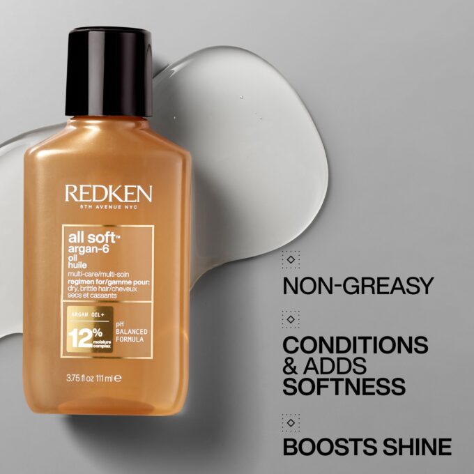 Redken All Soft Argan Oil 111ml Halo Hair & Skin - khdskinhairbeautyau.com