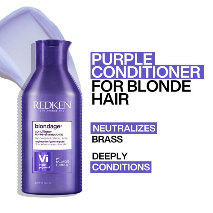 Redken Color Extend Blondage Color Depositing Purple Conditioner 300ml Halo Hair & Skin - khdskinhairbeautyau.com