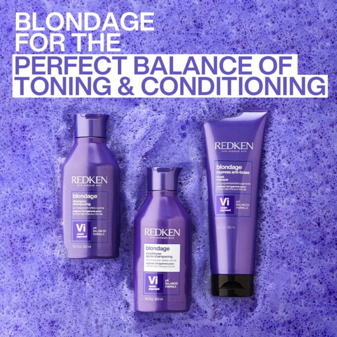Redken Color Extend Blondage Color Depositing Purple Conditioner 300ml Halo Hair & Skin - khdskinhairbeautyau.com