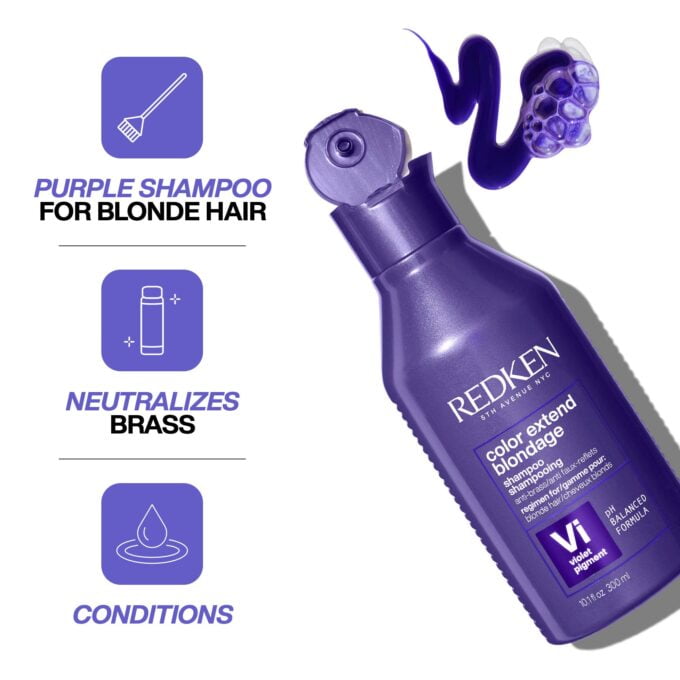 Redken Color Extend Blondage Color Depositing Purple Shampoo 500ml Halo Hair & Skin - khdskinhairbeautyau.com