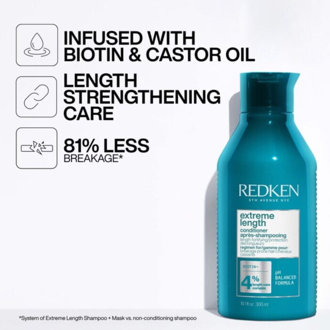 Redken Extreme Length Conditioner 500ml Halo Hair & Skin - khdskinhairbeautyau.com