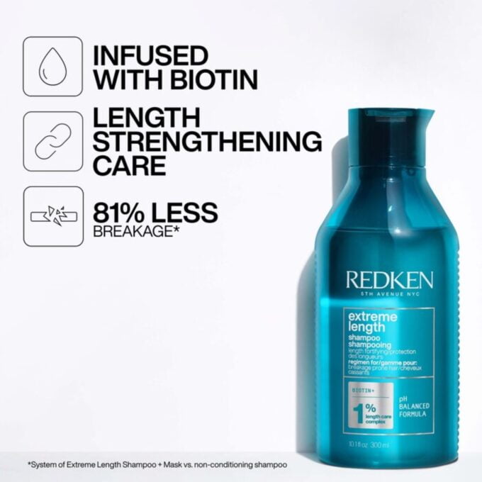 Redken Extreme Length Shampoo 500ml Halo Hair & Skin - khdskinhairbeautyau.com