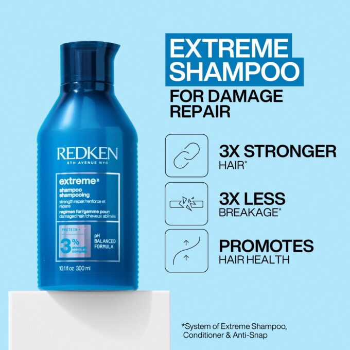 Redken Extreme Strengthening Shampoo and Conditioner 500ml Bundle Halo Hair & Skin - khdskinhairbeautyau.com