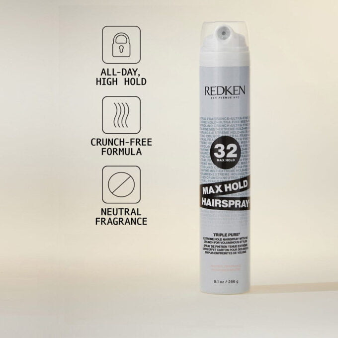 Redken Max Hold Pure Hairspray 270g Halo Hair & Skin - khdskinhairbeautyau.com