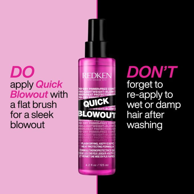 Redken Quick Blowout Lightweight Blow Dry Primer Spray 125ml Halo Hair & Skin - khdskinhairbeautyau.com