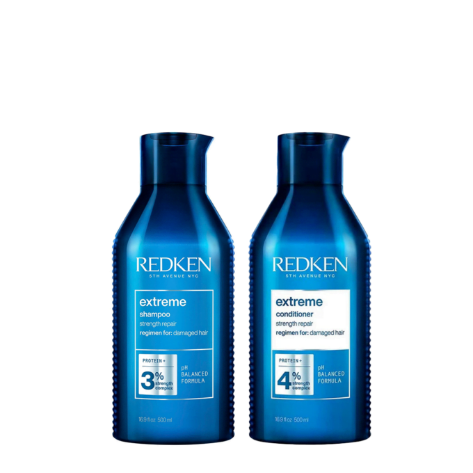 Redken Extreme Strengthening Shampoo and Conditioner 500ml Bundle Halo Hair & Skin - khdskinhairbeautyau.com