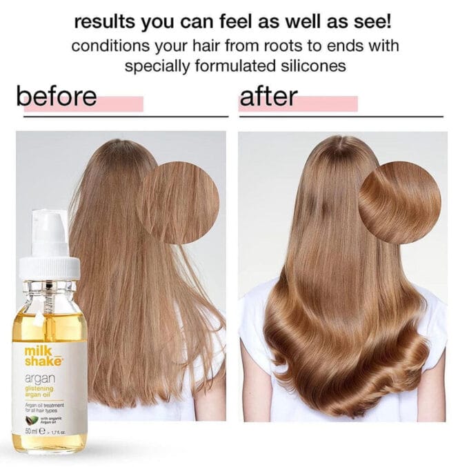 milk_shake Glistening Argan Oil 50ml Halo Hair & Skin - khdskinhairbeautyau.com