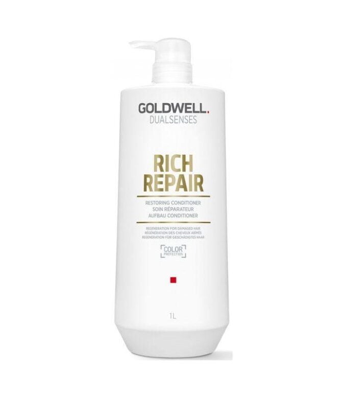 Goldwell Dualsenses Rich Repair Restoring Conditioner 1000ml Halo Hair & Skin - khdskinhairbeautyau.com